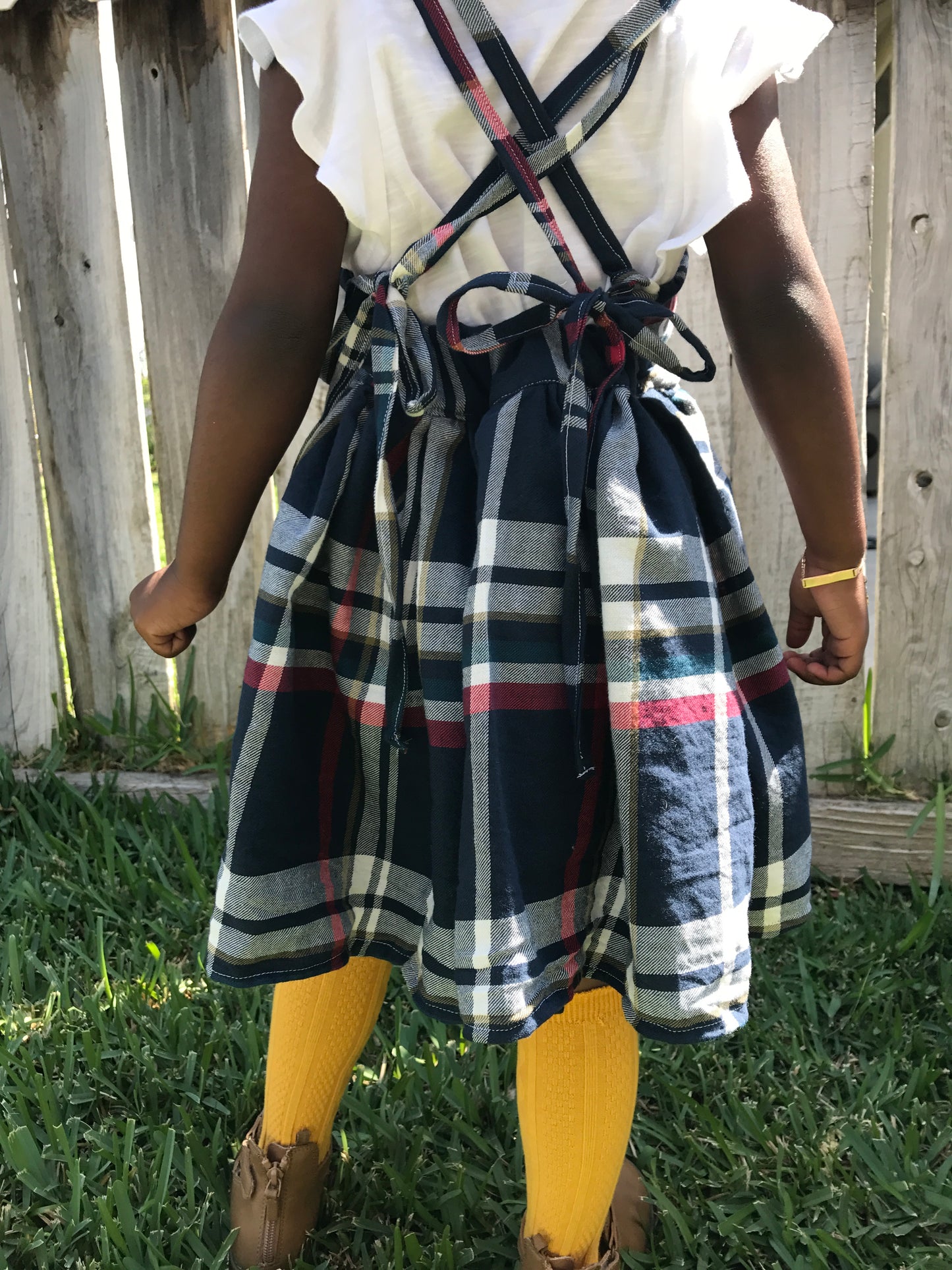Autumn pinafore Back To School Dress - pinafore - school pinafore - back to school outfit - first day of school dress - school dress
