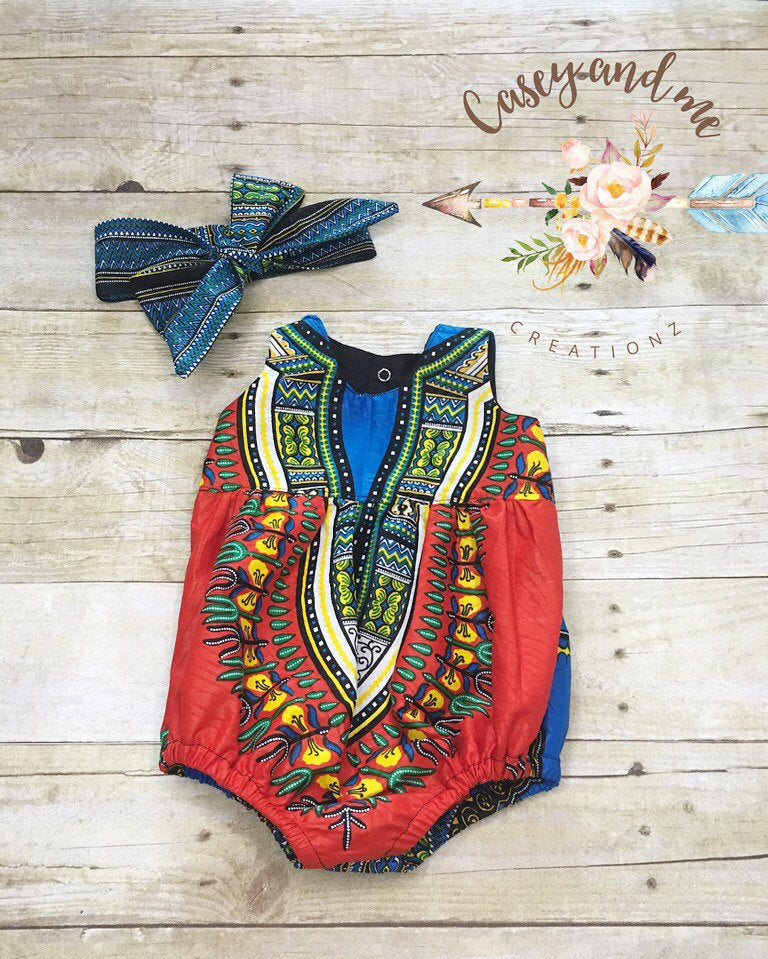 African print jumper,dashiki sunsuit,dashiki romper,dashiki jumper