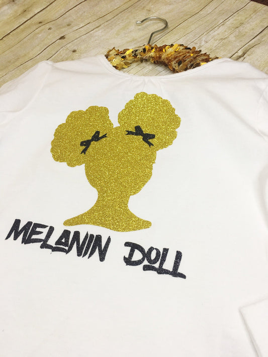 melanin doll shirt,melanin ,curly hair kids shirt