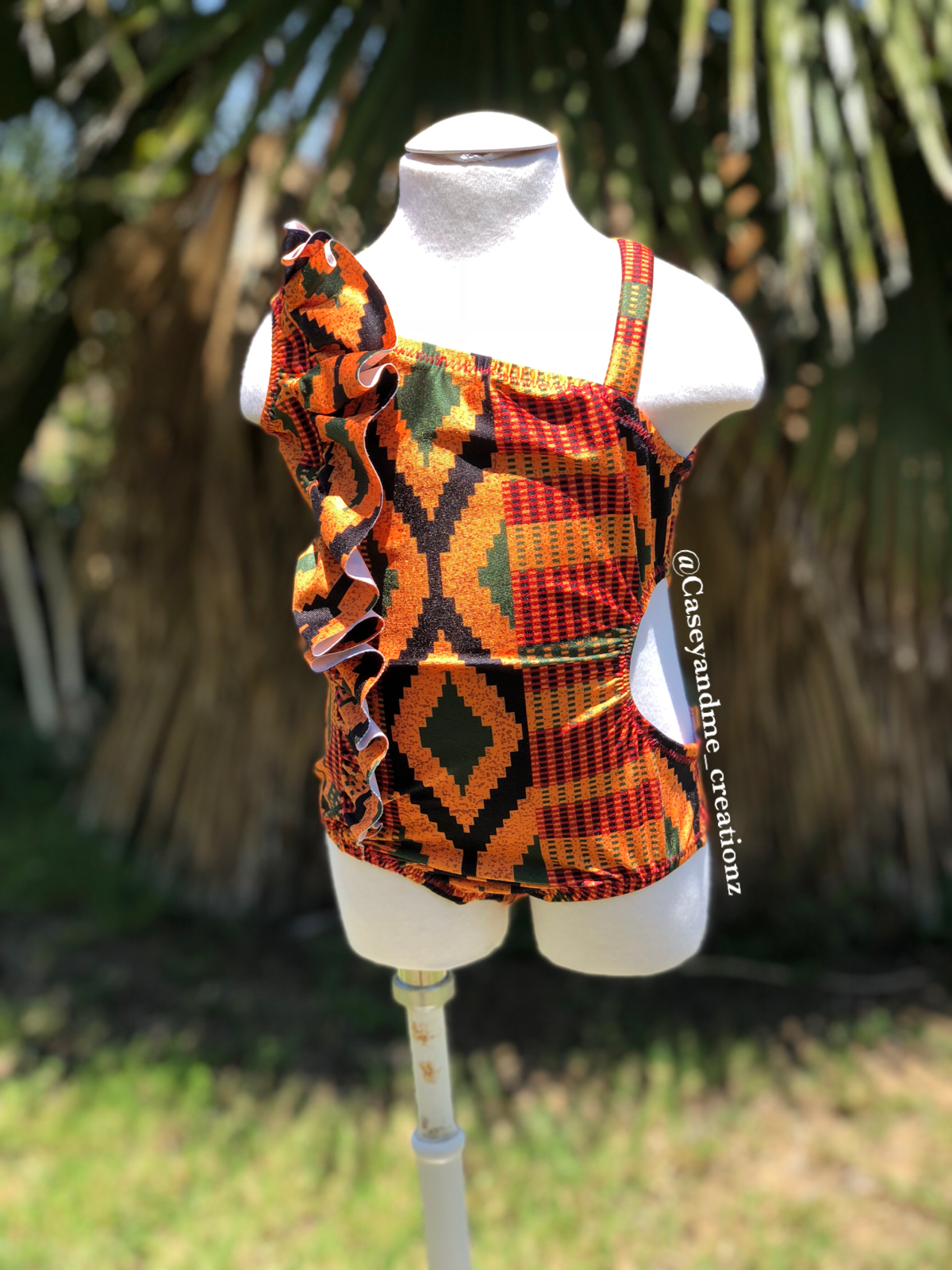 African Print Swimsuit for Little Girls ,African print bathing suit